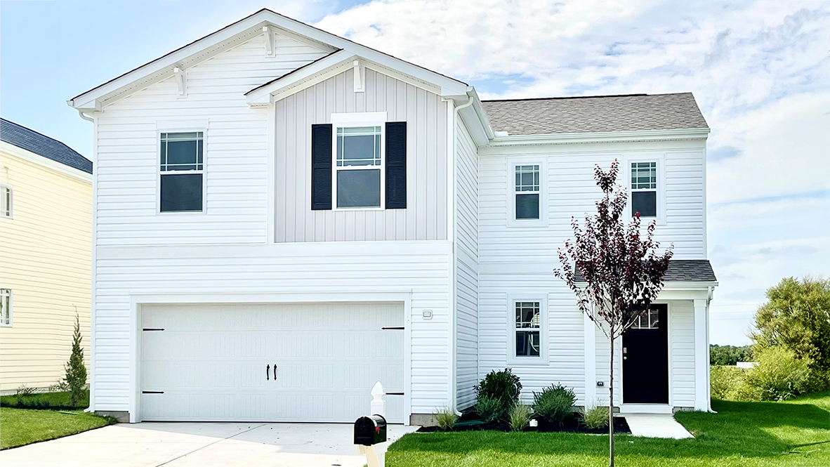 A two-story Deerfield home at 1163 Wintermead Loop in Salisbury, MD.