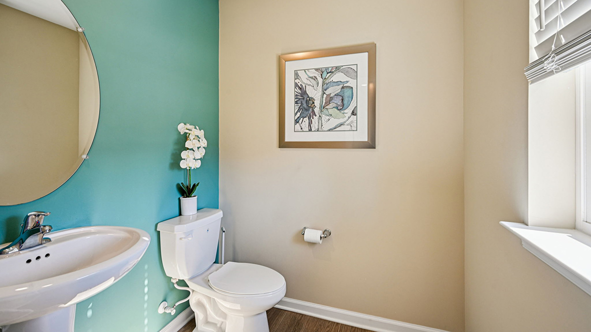 Also located on the first floor is a powder room.