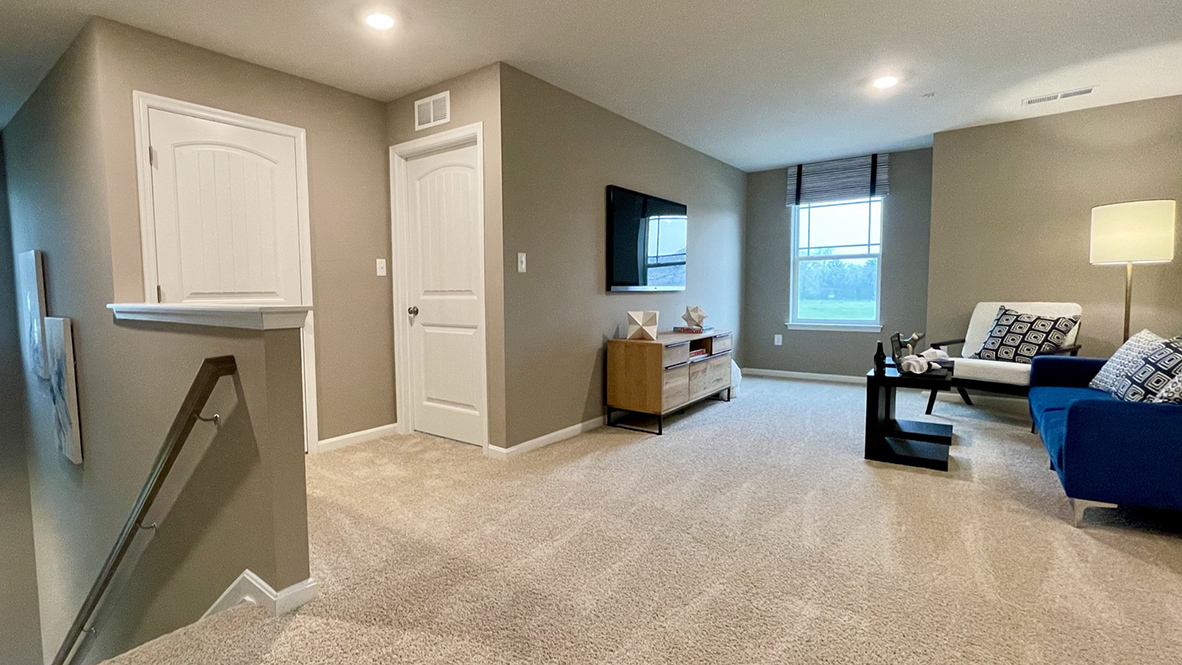 The expansive open loft upstairs allows for everyone to have their own space.