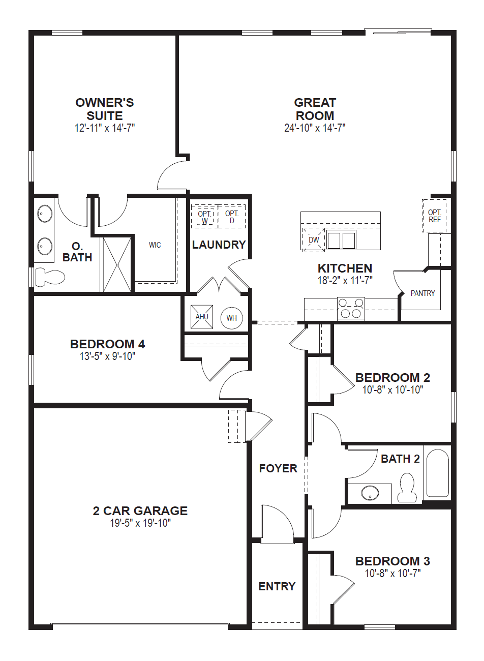 Floor Plan in Plymouth Place FELTON, DE D.R. Horton