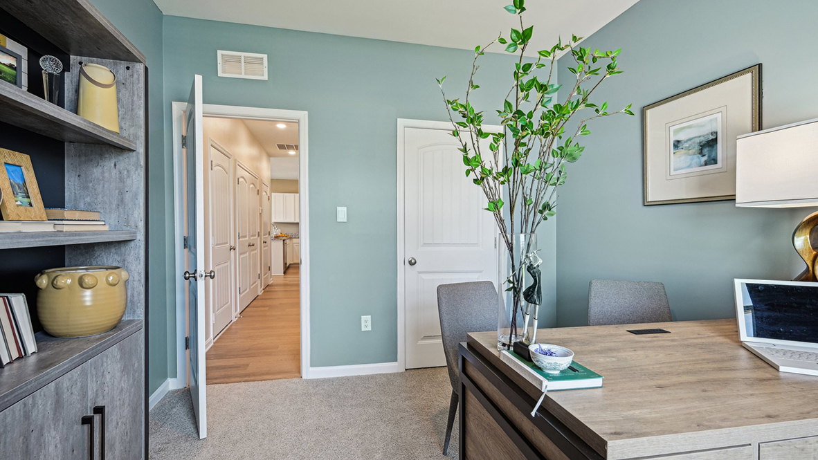 A secondary bedroom could be used as a home office.