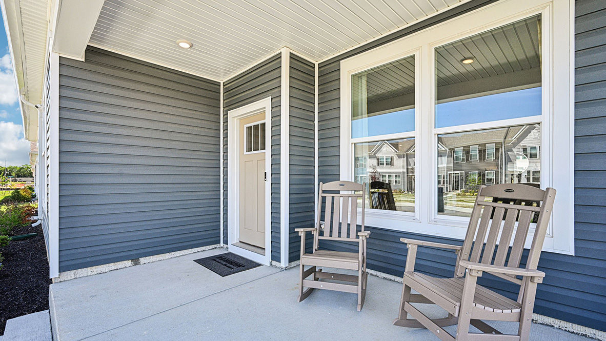 The Brandywine has a large front porch.