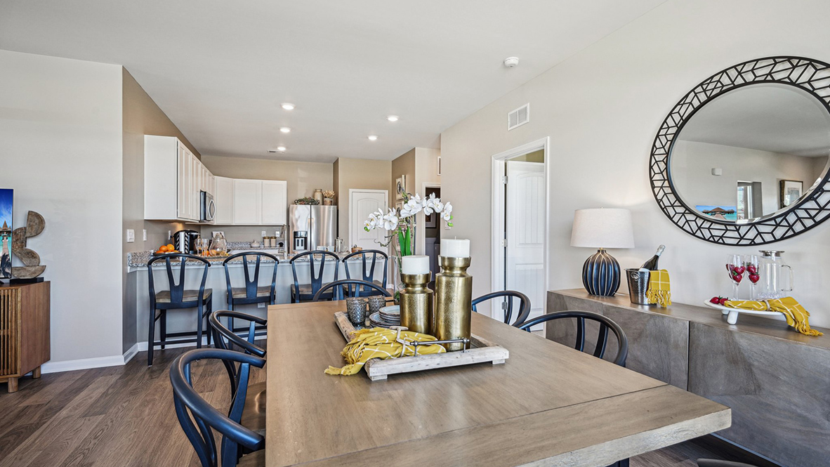 The open floorplan allows for easy entertaining.