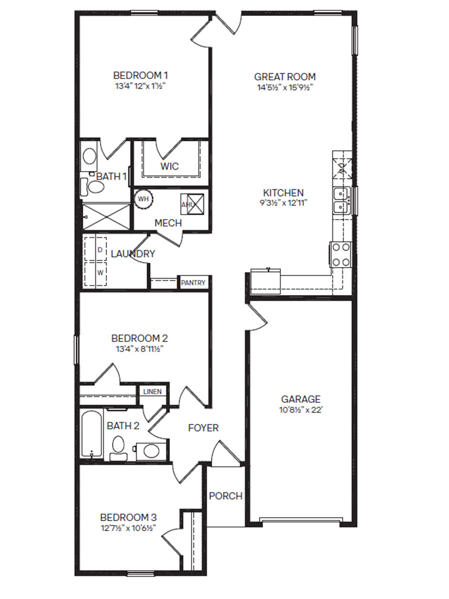 Sullivan Twin floorplan