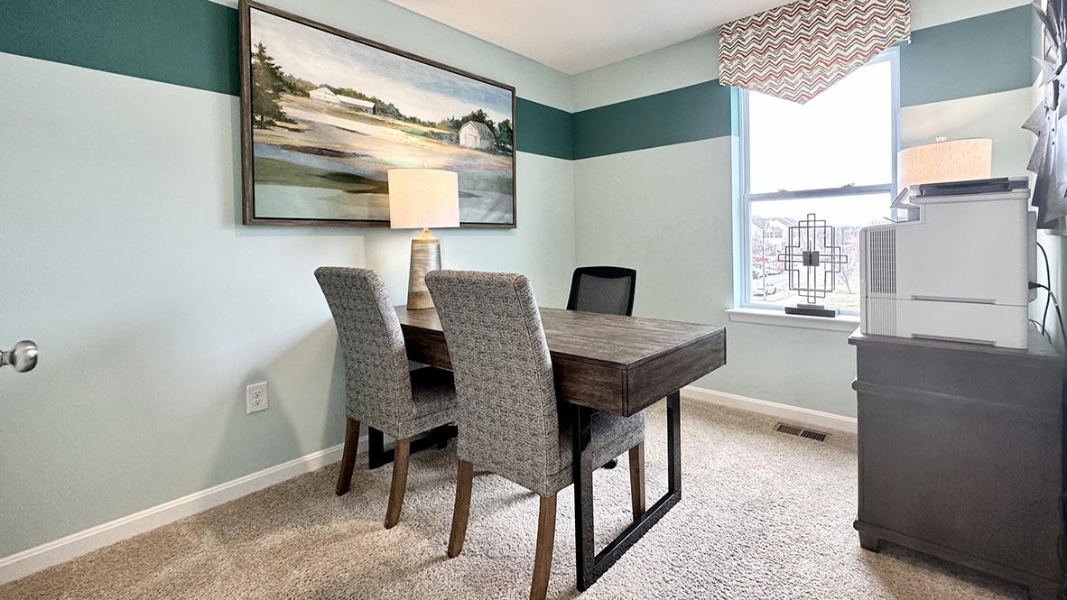 A secondary bedroom could be used as a home office.