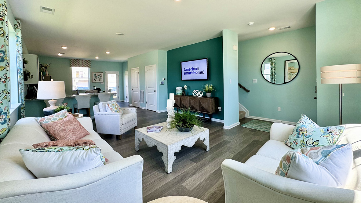 Entry into the open-concept living area.