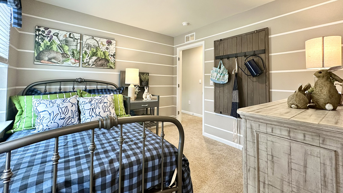 The two additional bedrooms share the second full bathroom.