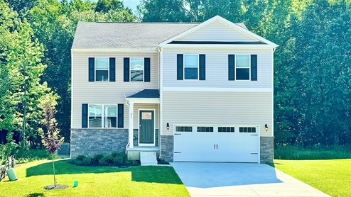 Barksdale Crossing Galen home with tan siding.