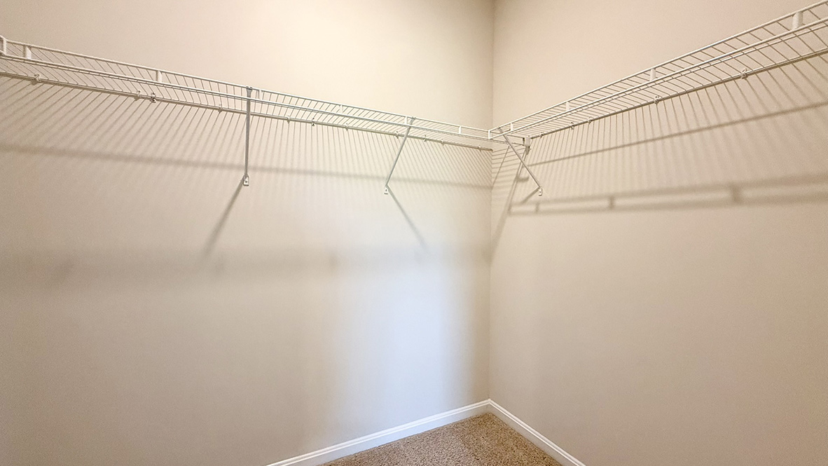 The main bedroom has a large walk-in closet.