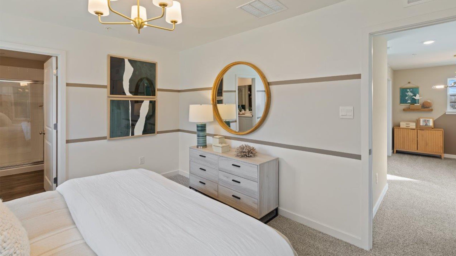 The spacious bedroom, ample walk-in closet and oversized owner’s bath with its luxurious shower are all a must-see.