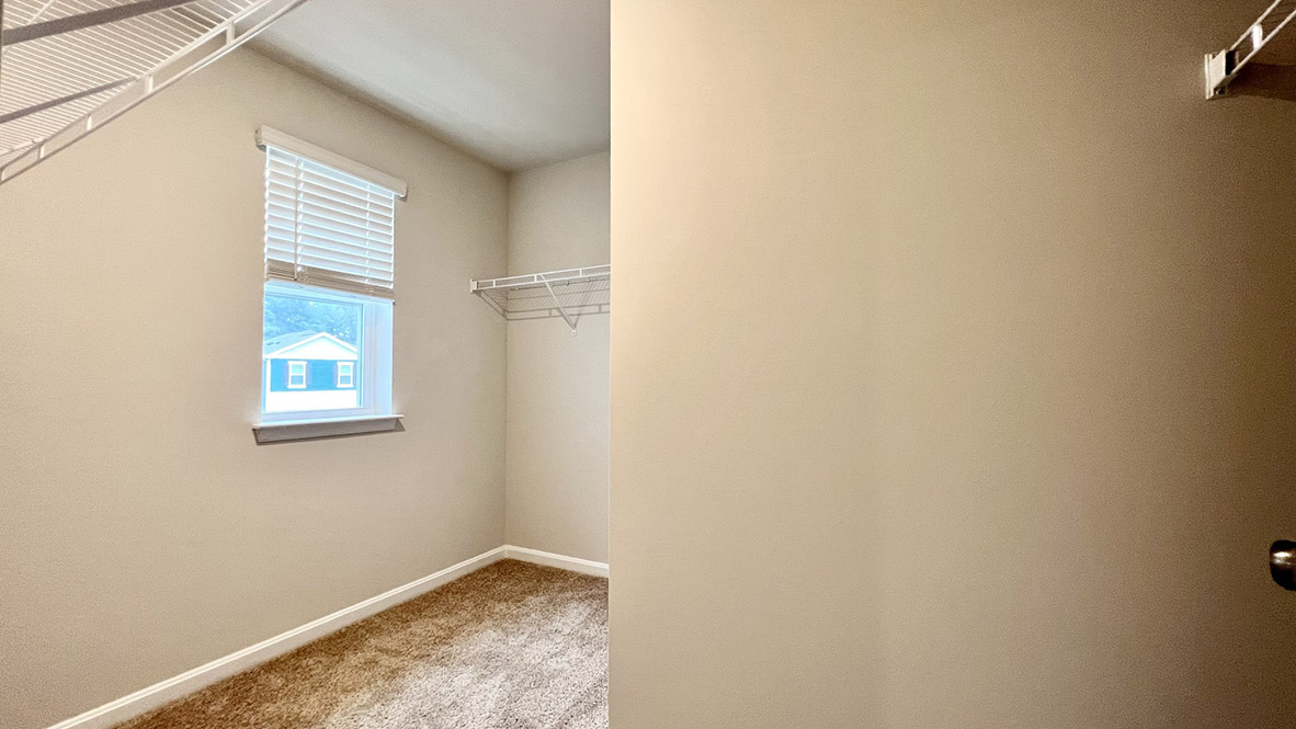 The owner's suite has a large walk-in closet.