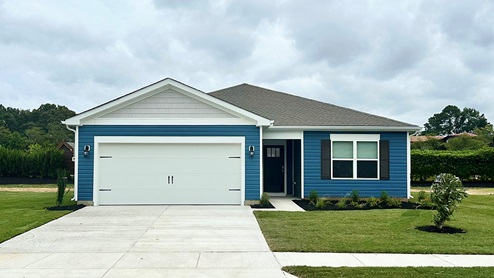 A Lismore ranch home with blue siding.