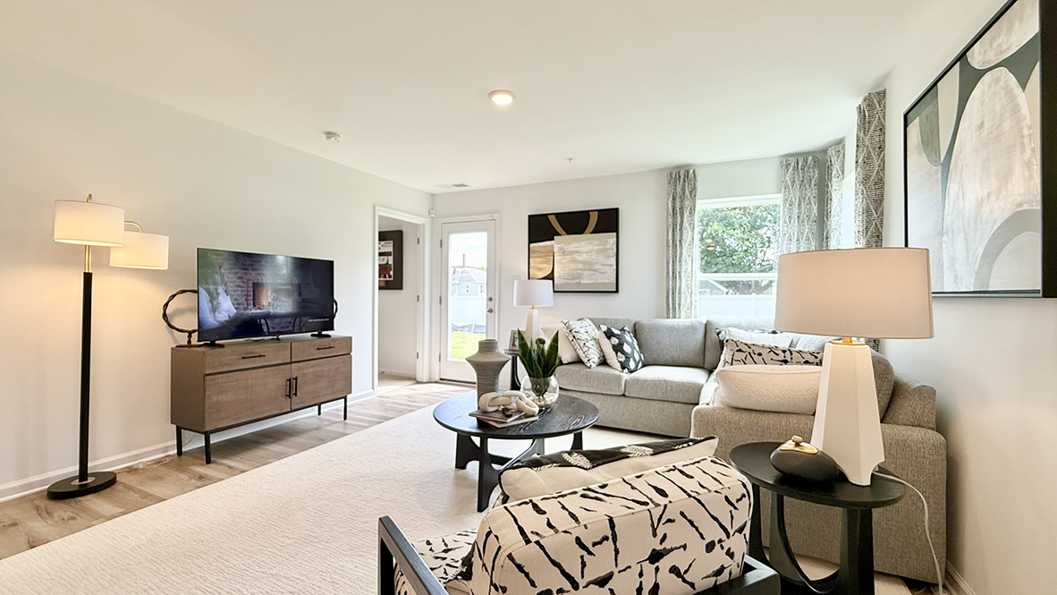 The great room is a bright, welcoming space ideal for gatherings or relaxing evenings.