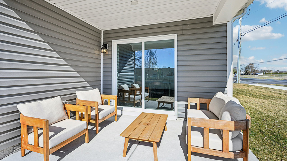 The Cali has a large covered patio.