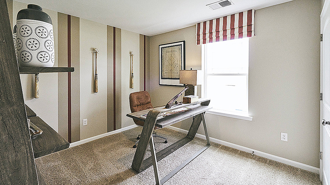 The homes' fourth bedroom is positioned away from the other bedrooms providing the opportunity for a home office, hobby room or playroom.