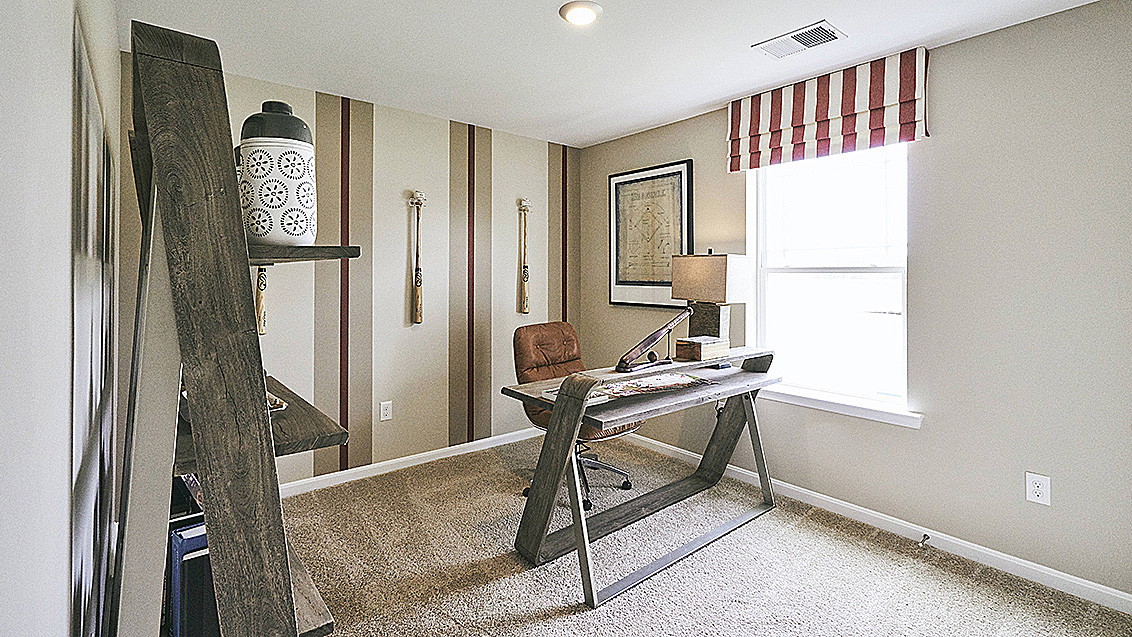 The homes' fourth bedroom is positioned away from the other bedrooms providing the opportunity for a home office, hobby room or playroom.