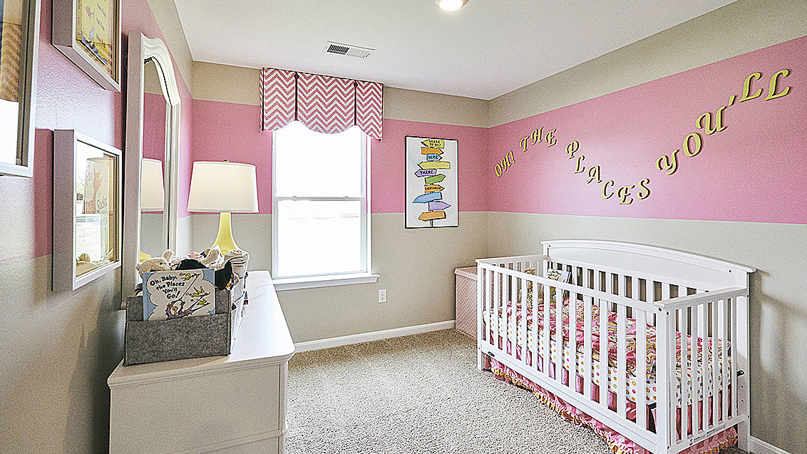 Two secondary roomy bedrooms are located off the foyer and share a full bathroom.