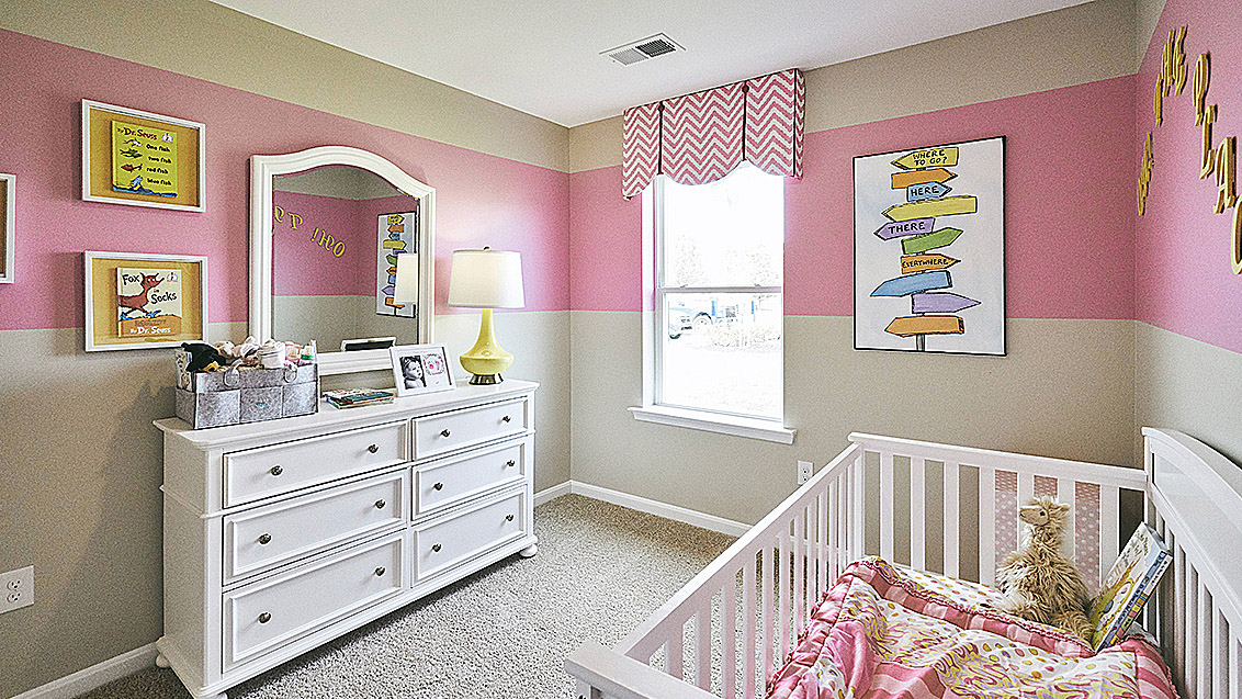 Two secondary roomy bedrooms are located off the foyer and share a full bathroom.