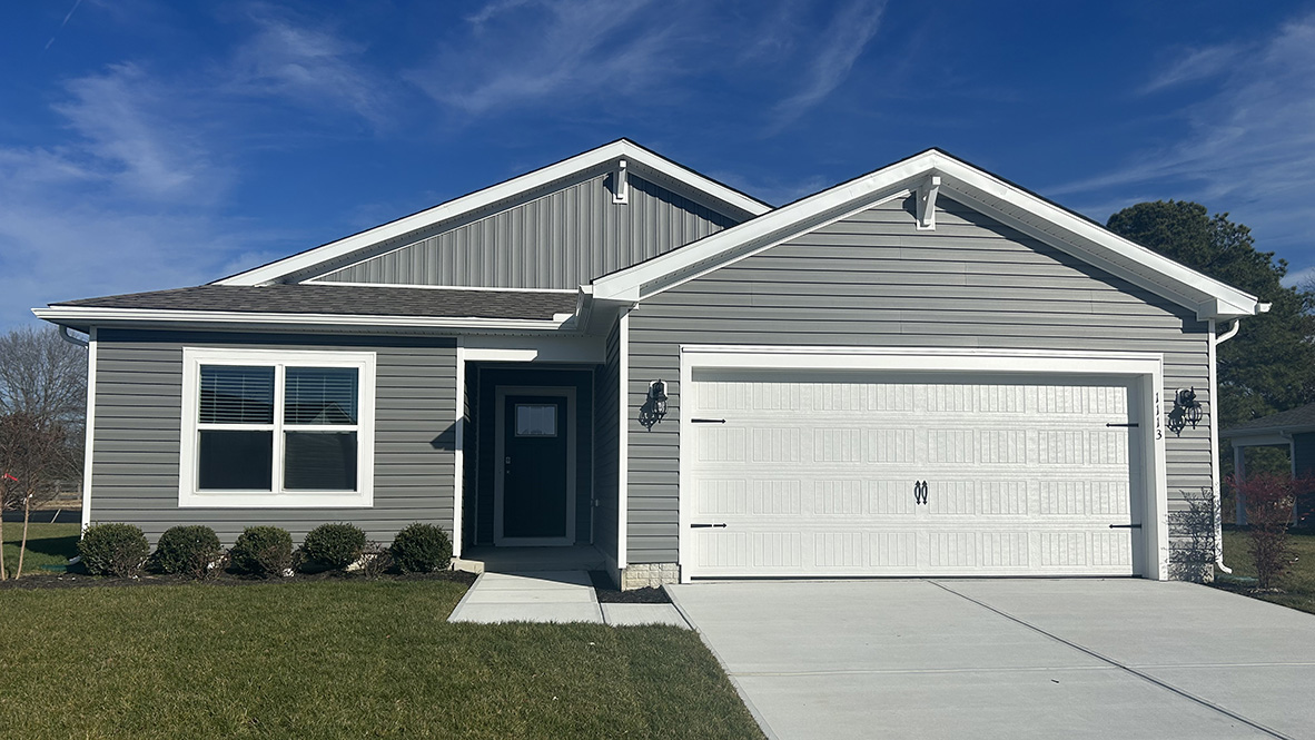 A Lismore ranch home with a covered entry way.