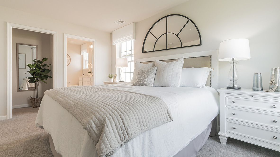 The large owner’s suite is a retreat in the back of the home.