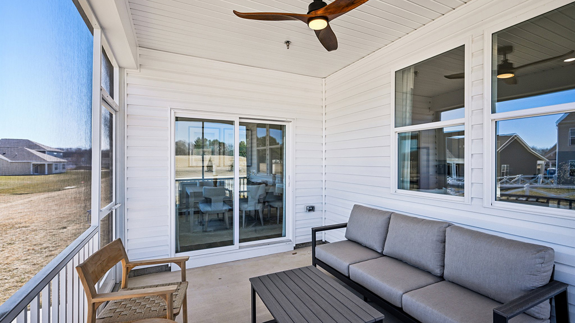 Enjoy evenings outside on your oversized rear-covered patio.