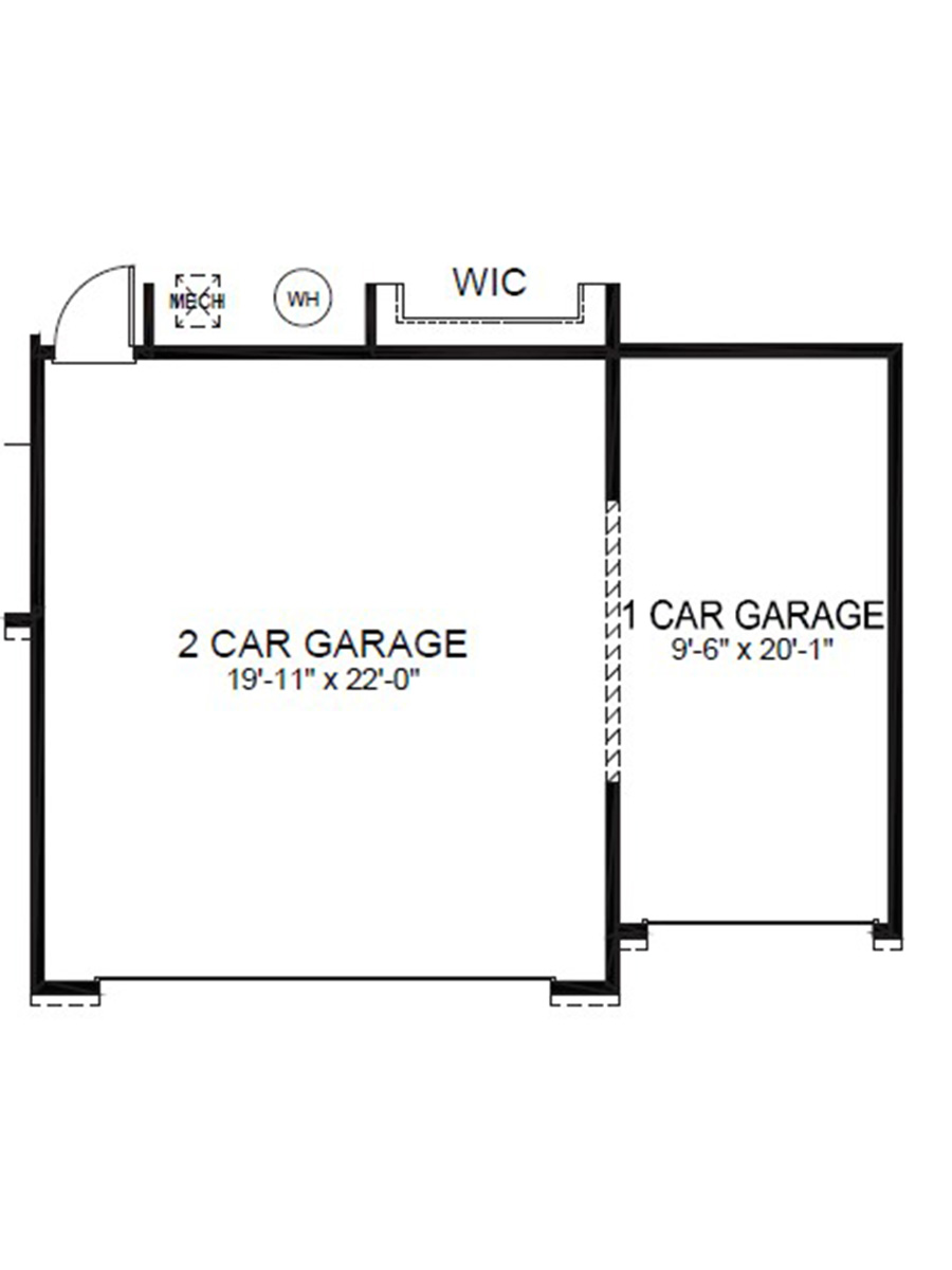 Third car garage option