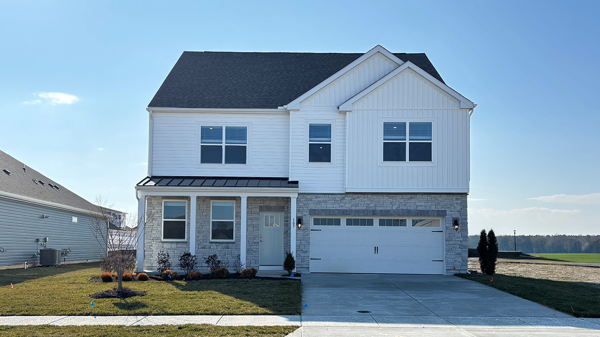 A Hanover home with white and light gray siding.
