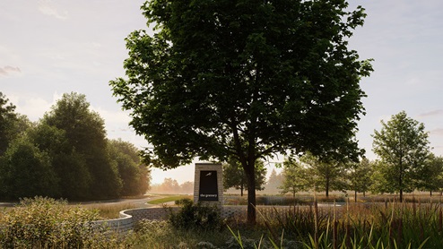 A rendering of the entrance of The Granary.