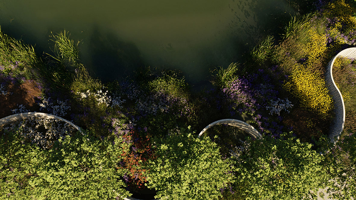 A rendering of the entrance of The Granary.