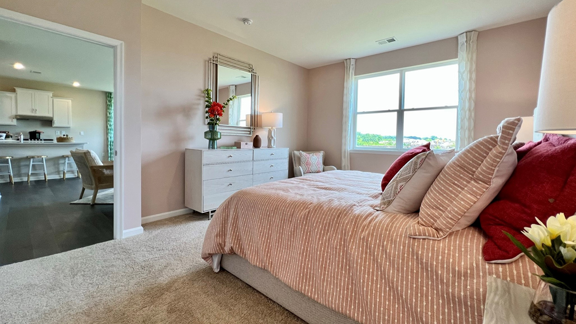 The primary bedroom is off the living area.