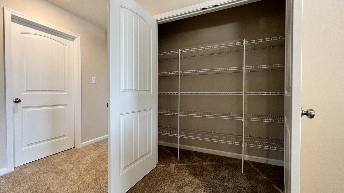 There is a large closet in the upstairs hallway.