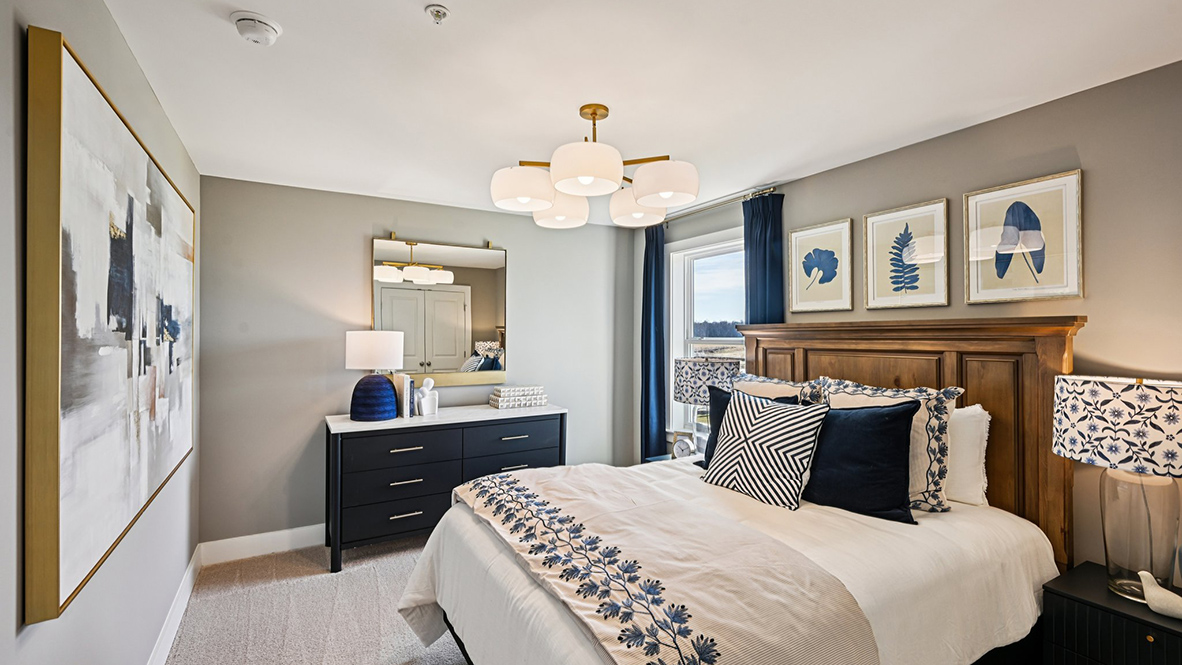 The fifth bedroom has plenty of natural light.