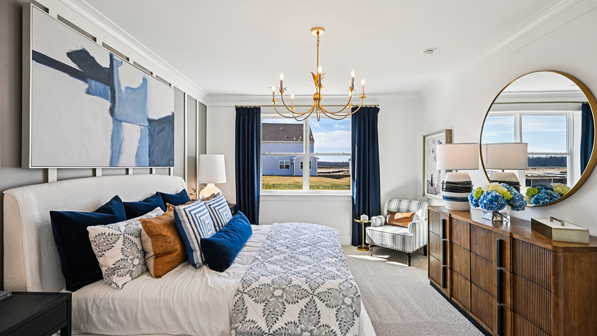 The primary bedroom is an abundance of natural light.
