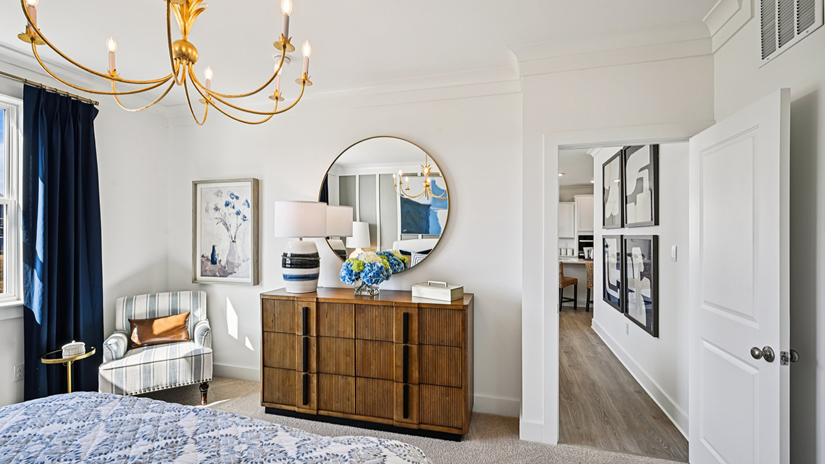 The primary bedroom is an abundance of natural light.