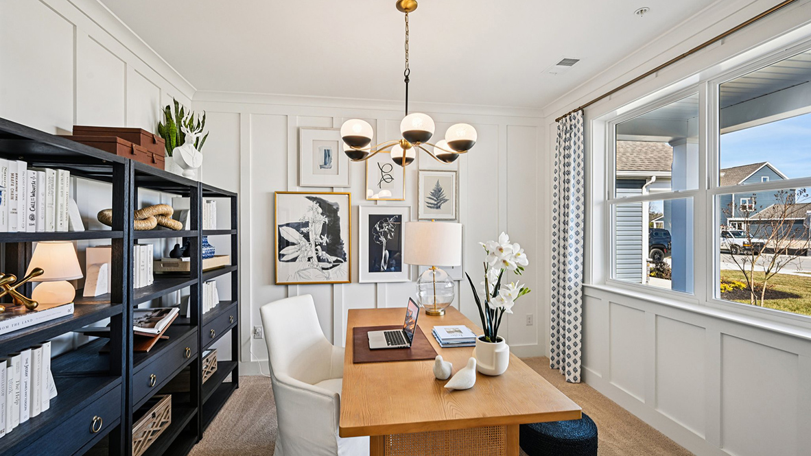 As you enter the home the foyer leads you past the flex room.