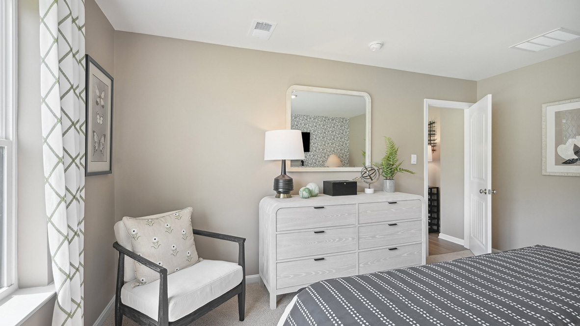 The primary bedroom is off the living area.