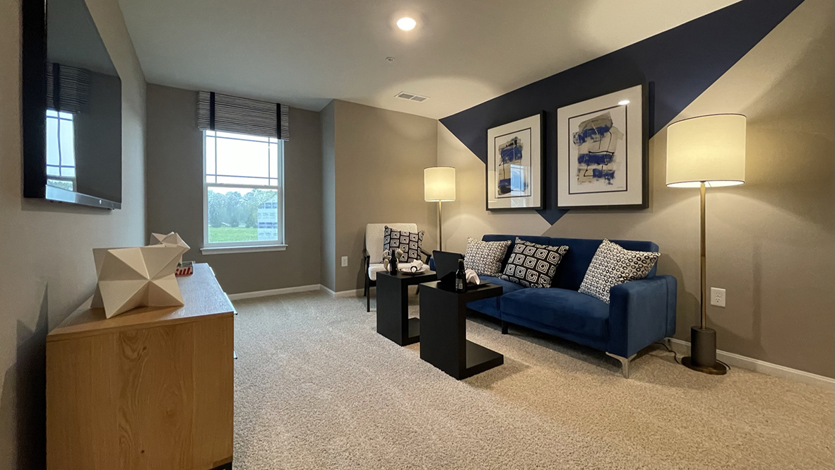 The expansive open loft upstairs allows for everyone to have their own space.