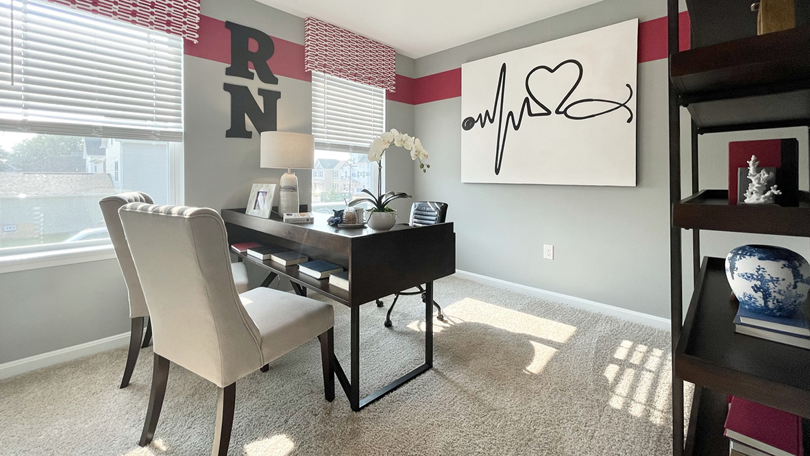 There are three additional bedrooms and a secondary bathroom on the second floor.