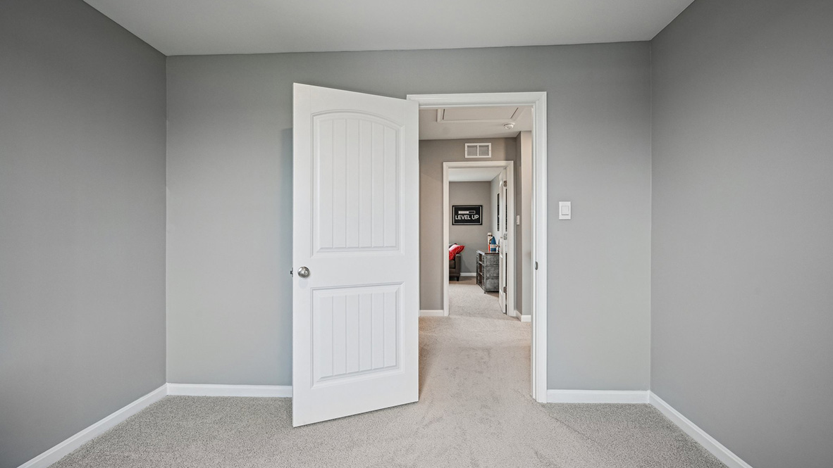 A flex room that could be used as an office, den or playroom.