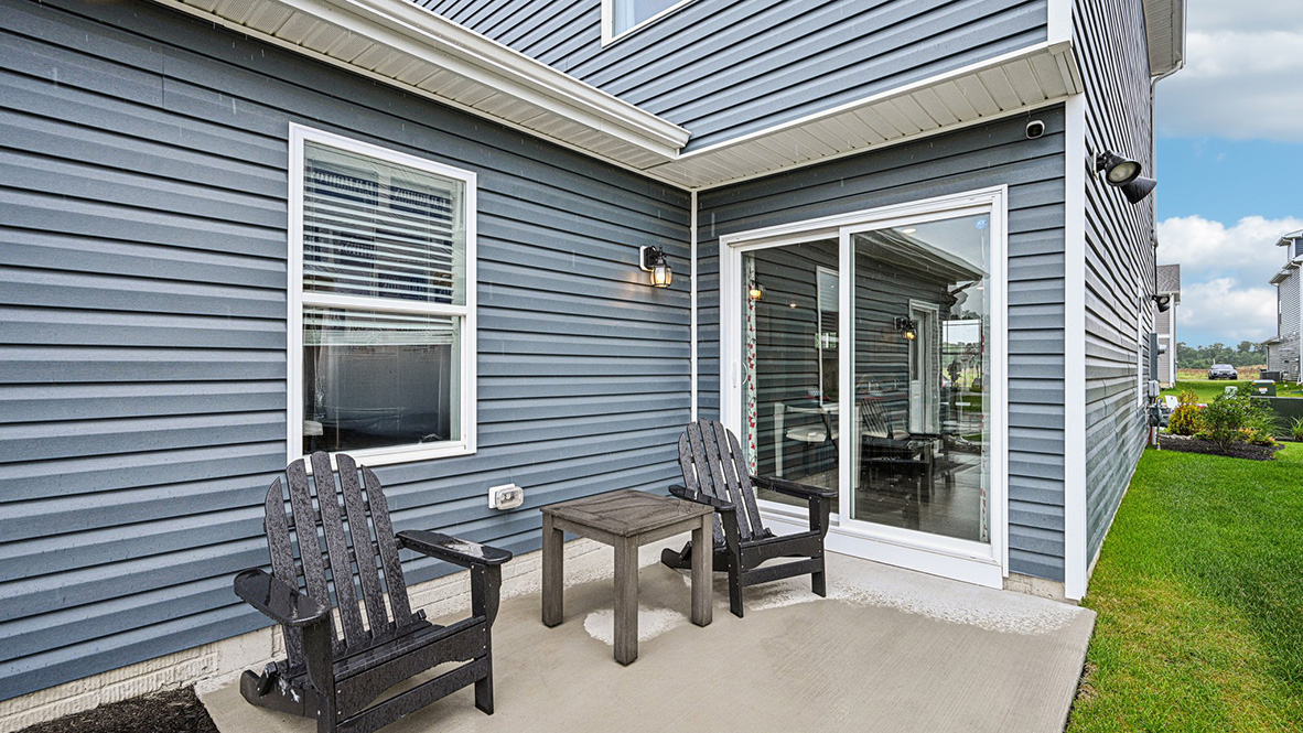 Enjoy your patio in the back of the home.