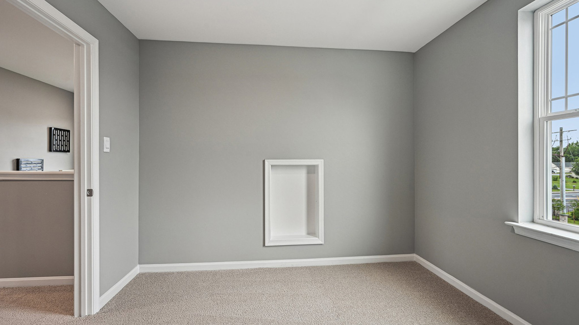 A flex room that could be used as an office, den or playroom.