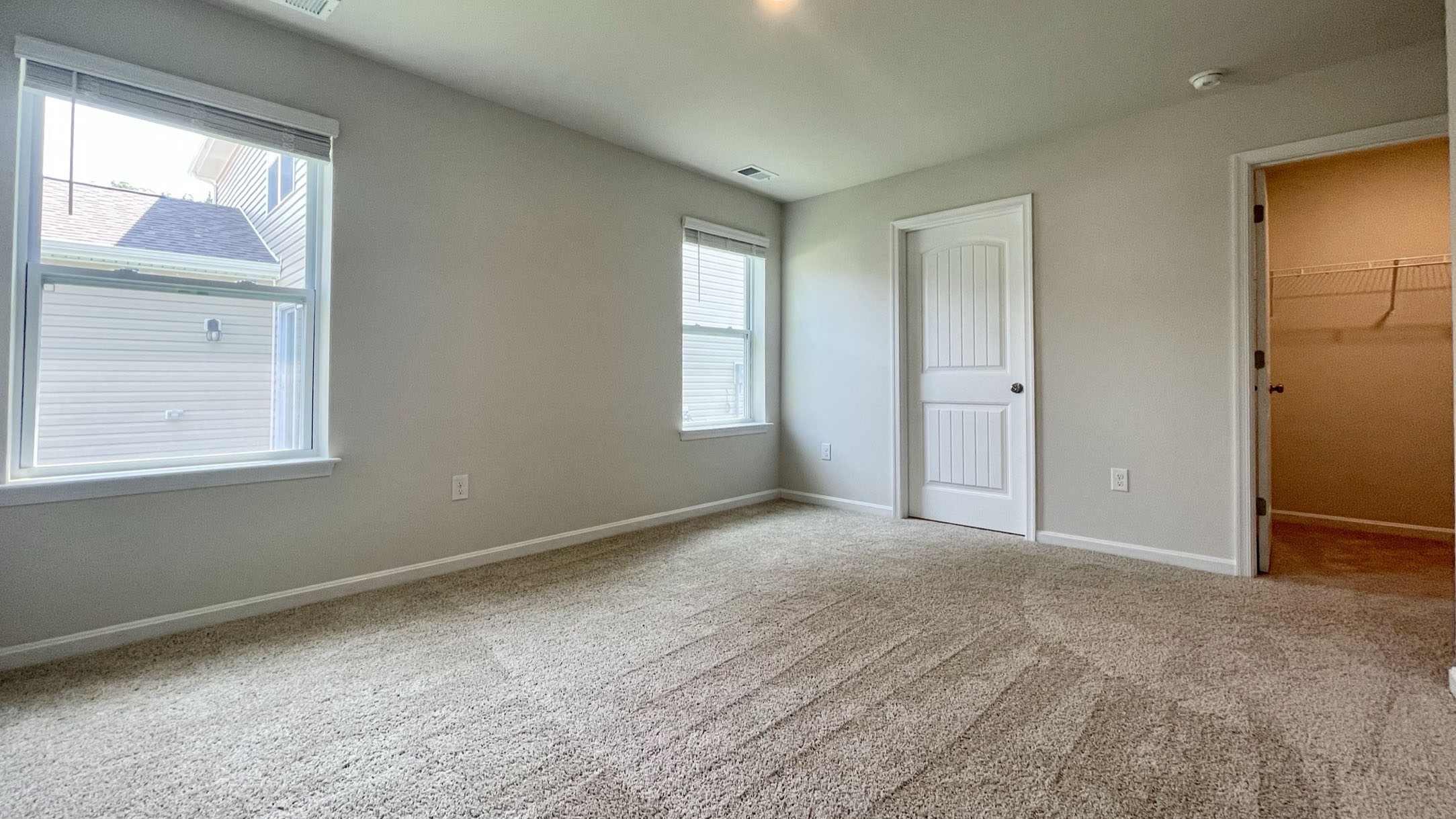 The roomy owner’s bedroom is complete with a full bathroom and walk-in closet.