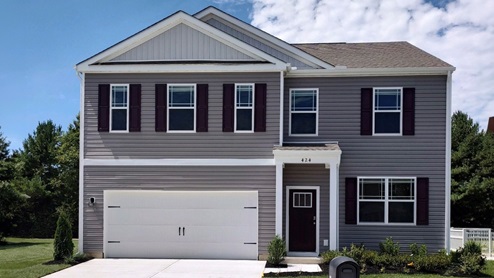 A Hanover two-story home with a two-car garage.