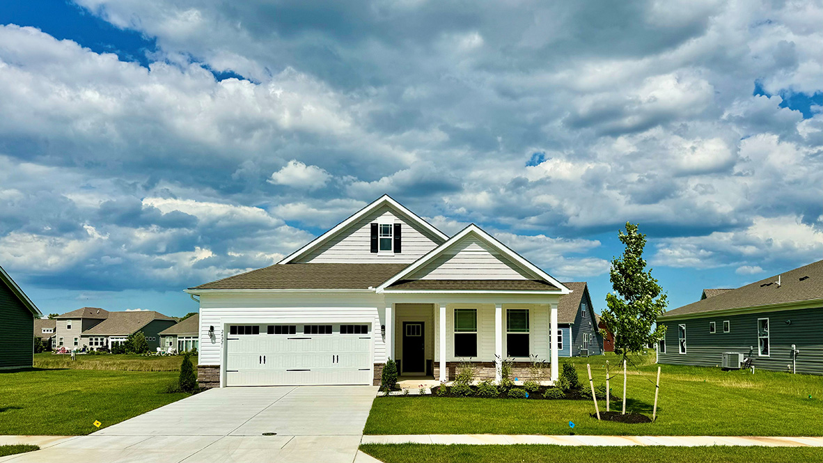 A Bristol ranch home with tan siding.