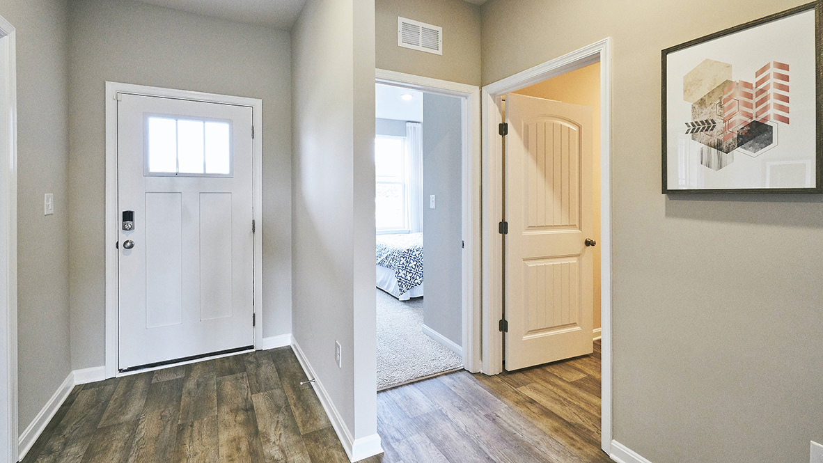 A welcoming foyer leads you to the inviting flex room.