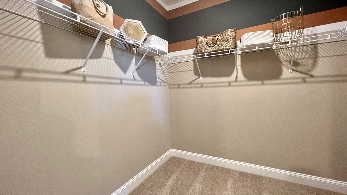 The sizeable walk-in closets give you plenty of storage.