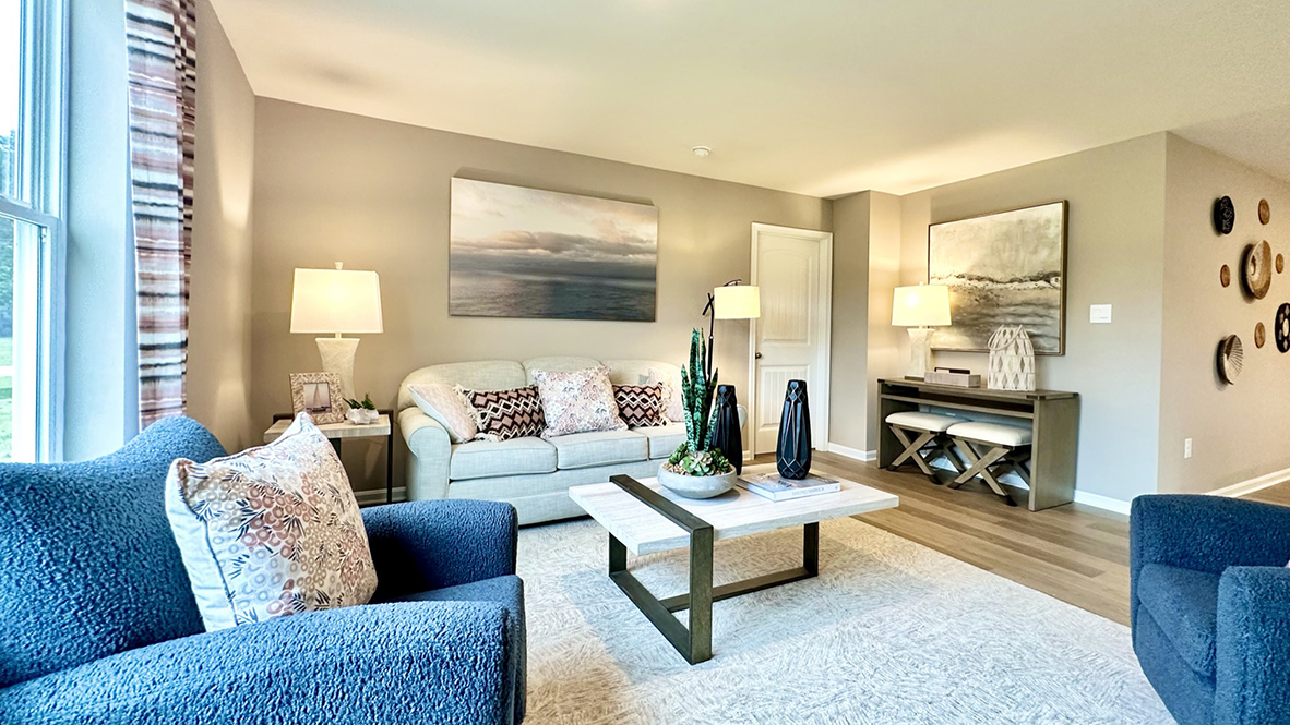 The primary bedroom is off the living area.