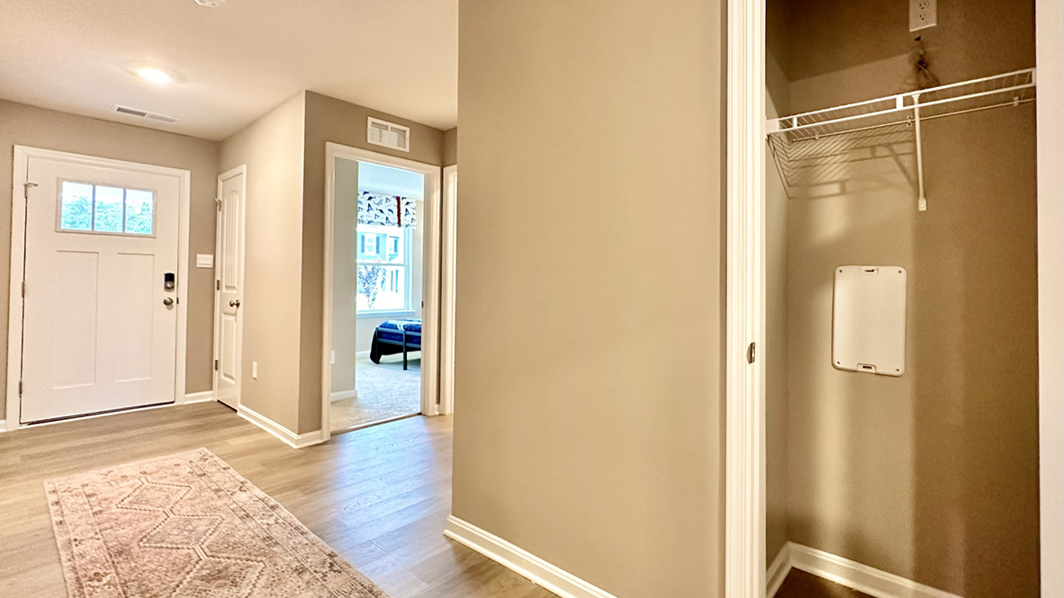Down the hall from the guest bedrooms is another storage closet.