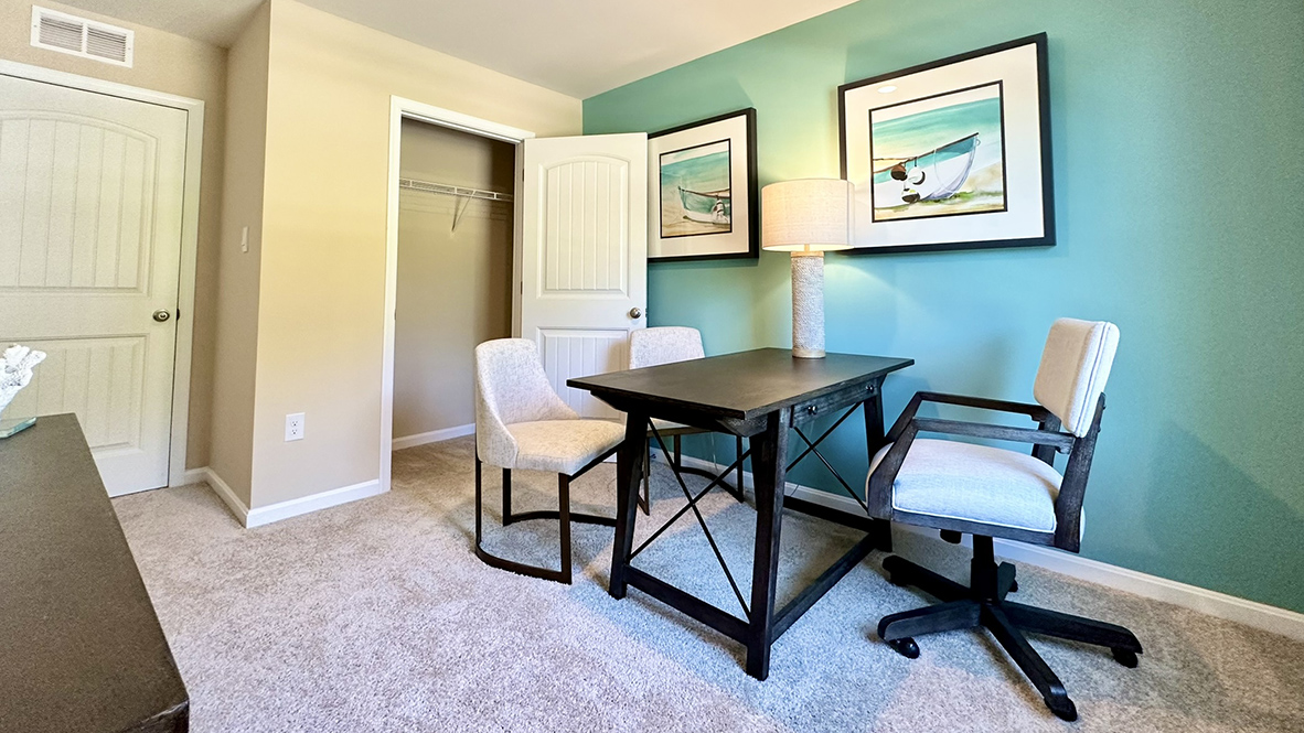 This room has a closet and lots of space.