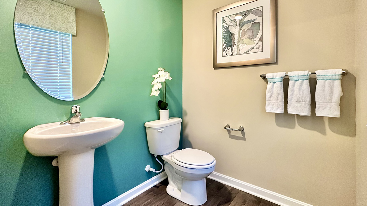 Also located on the first floor is a powder room.